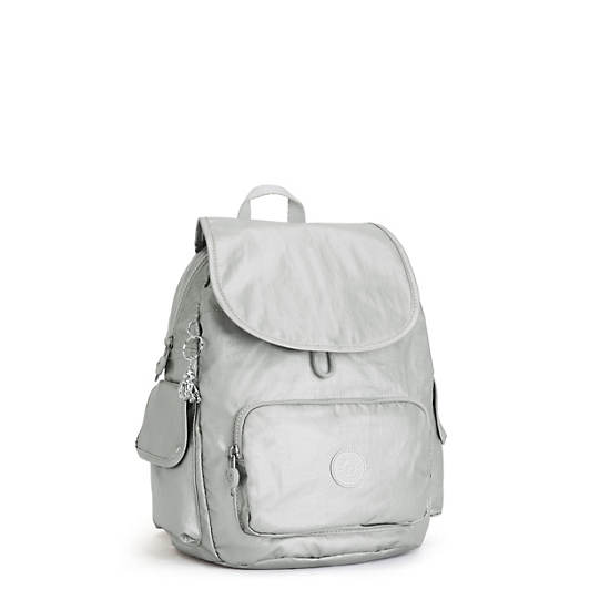 Sacs À Dos Kipling City Pack Small Metallic Argent | FR 1701DF